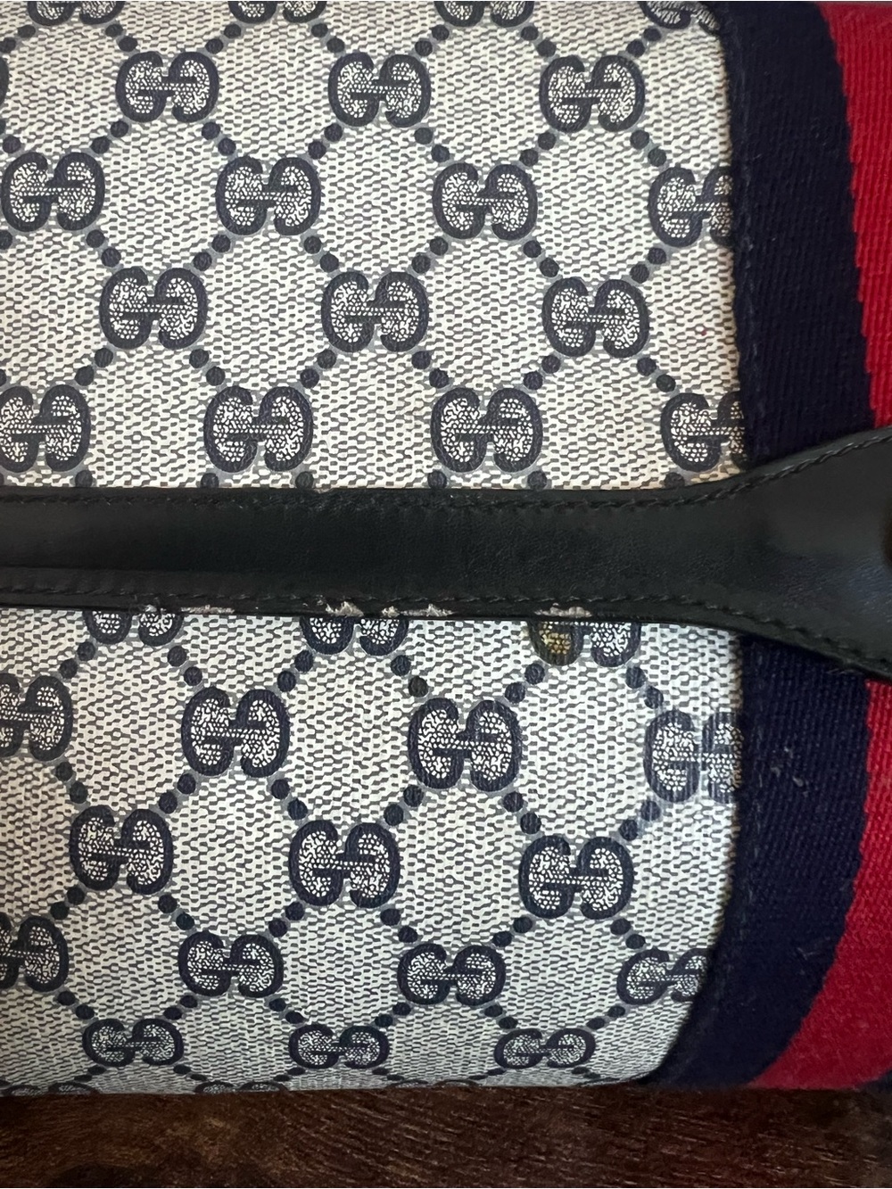 Vintage Gucci Parfums Beige and Black Monogram Clutch - Picture 15 of 16